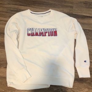 Champion, oversized white 2xl crew neck
